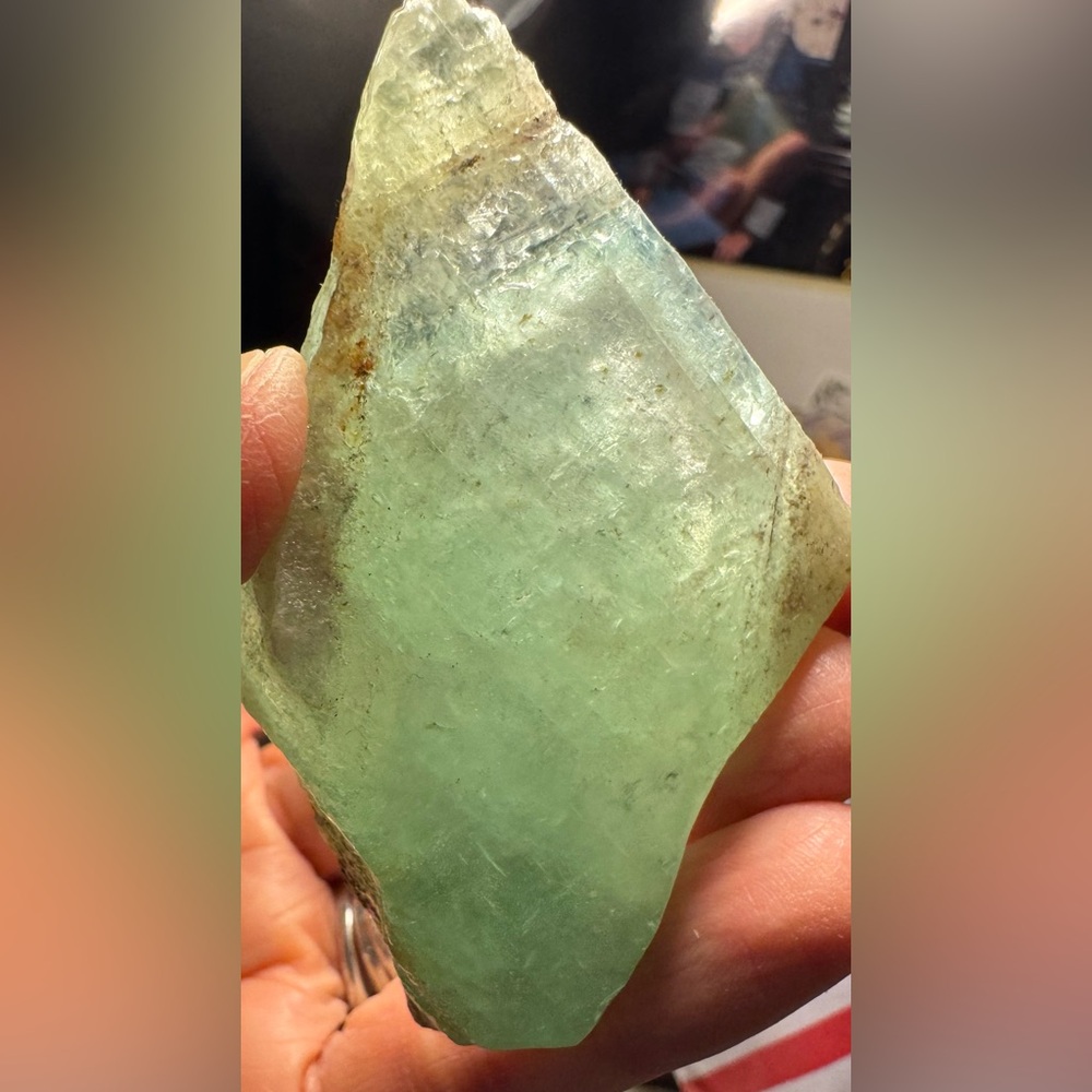 3 Pieces of Raw (Rough-unpolished) Green Calcite, Natural Stone with Inclusions
